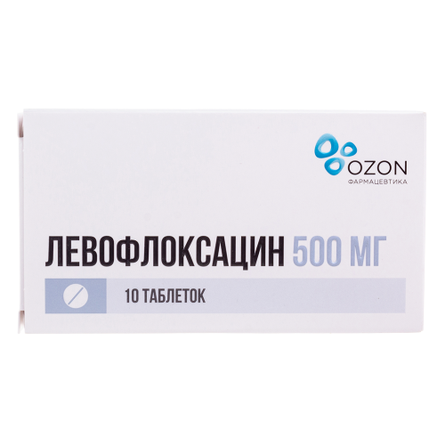 Левофлоксацин таблетки покрыт.плен.об. 500 мг 10 шт Левофлоксацин таблетки покрыт.плен.об. 500 мг 10 шт