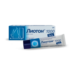 Лиотон 1000 гель для наружного применения 1000 ме/г 30 г 1 шт Лиотон 1000 гель для наружного применения 1000 ме/г 30 г 1 шт