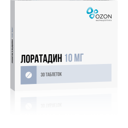 Лоратадин таблетки 10 мг 30 шт Лоратадин таблетки 10 мг 30 шт