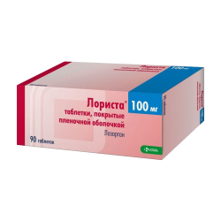 Лориста таблетки покрыт.плен.об. 100 мг 90 шт Лориста таблетки покрыт.плен.об. 100 мг 90 шт