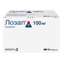 Лозап таблетки покрыт.плен.об. 100 мг 90 шт Лозап таблетки покрыт.плен.об. 100 мг 90 шт
