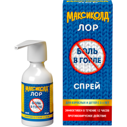 Максиколд Лор спрей для местного применения 0,2 % 40 мл 1 шт Максиколд Лор спрей для местного применения 0,2 % 40 мл 1 шт