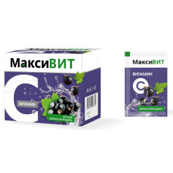 Максивит Витамин С пор со вкусом черной смородины 16 г, 20 шт. Максивит Витамин С пор со вкусом черной смородины 16 г, 20 шт.