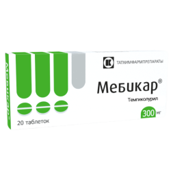 Мебикар таблетки 300 мг 20 шт