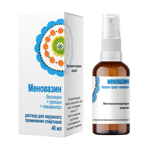 Меновазин раствор для наружного применения спиртовой 40 мл 1 шт