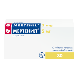 Мертенил таблетки покрыт.плен.об. 5 мг 30 шт Мертенил таблетки покрыт.плен.об. 5 мг 30 шт