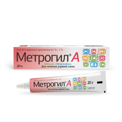 Метрогил А гель для наружного применения 0,1%+1% 20 г 1 шт