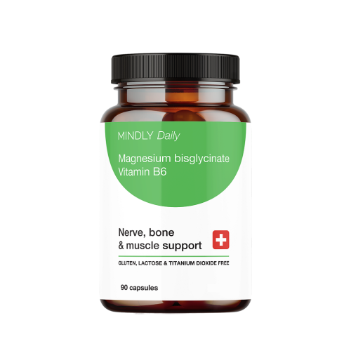 MINDLY Daily Магний Бисглицинат+Витамин B6/Magnesium Bisglycinate+Vitamin B6 капсулы массой 852 мг 90 шт MINDLY Daily Магний Бисглицинат+Витамин B6/Magnesium Bisglycinate+Vitamin B6 капсулы массой 852 мг 90 шт