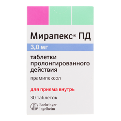 Мирапекс ПД таблетки с пролонг высвобождением 3 мг 30 шт
