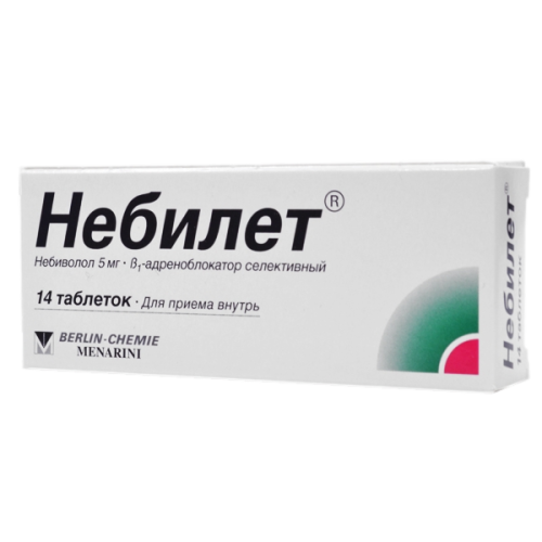 Небилет таблетки 5 мг 14 шт Небилет таблетки 5 мг 14 шт