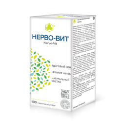 Нерво-Вит таблетки массой 0,24 г 100 шт Нерво-Вит таблетки массой 0,24 г 100 шт
