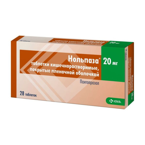 Нольпаза таблетки кишечнорастворимые покрыт.плен.об. 20 мг 28 шт Нольпаза таблетки кишечнорастворимые покрыт.плен.об. 20 мг 28 шт