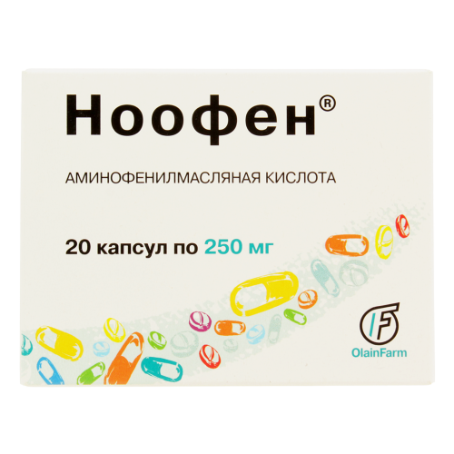 Ноофен капсулы 250 мг 20 шт