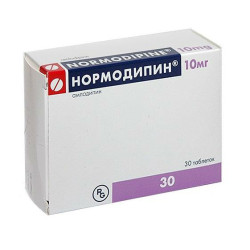 Нормодипин таблетки 10 мг 30 шт Нормодипин таблетки 10 мг 30 шт