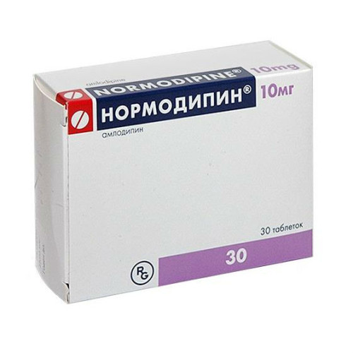Нормодипин таблетки 10 мг 30 шт Нормодипин таблетки 10 мг 30 шт