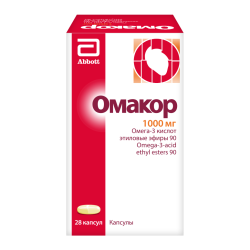 Омакор капсулы 1000 мг 28 шт Омакор капсулы 1000 мг 28 шт