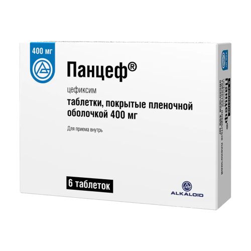 Панцеф таблетки покрыт.плен.об. 400 мг 6 шт Панцеф таблетки покрыт.плен.об. 400 мг 6 шт