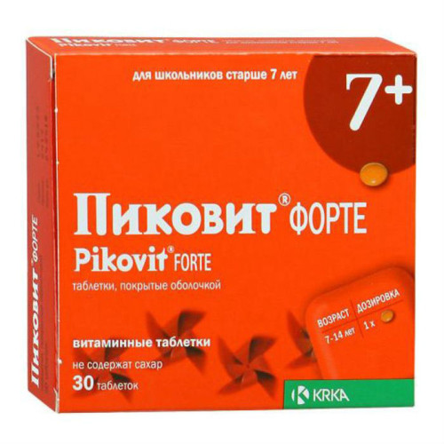 Пиковит форте таблетки покрыт.об. 30 шт Пиковит форте таблетки покрыт.об. 30 шт