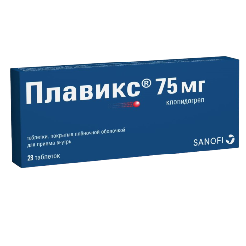 Плавикс таблетки покрыт.плен.об. 75 мг 28 шт