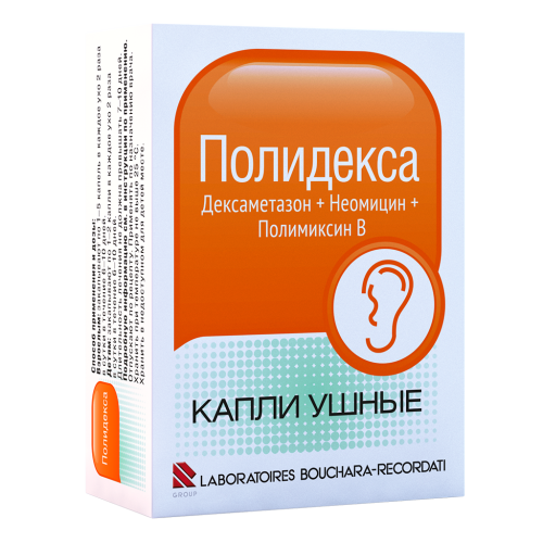 Полидекса капли ушные 10,5 мл 1 шт Полидекса капли ушные 10,5 мл 1 шт