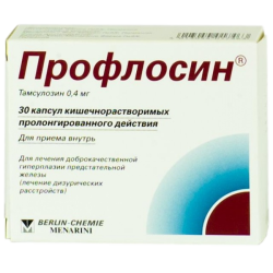 Профлосин капсулы кишечнорастворимые с пролонг высвобождением 0,4 мг 30 шт Профлосин капсулы кишечнорастворимые с пролонг высвобождением 0,4 мг 30 шт