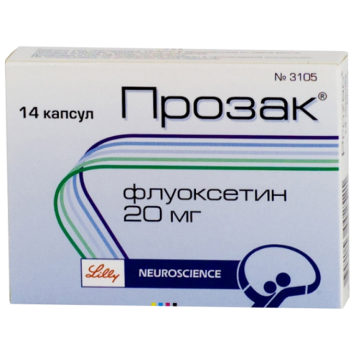 Прозак капсулы 20 мг 14 шт Прозак капсулы 20 мг 14 шт