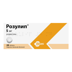 Розулип таблетки покрыт.плен.об. 5 мг 28 шт Розулип таблетки покрыт.плен.об. 5 мг 28 шт