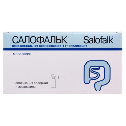 Салофальк пена ректальная дозированная 1 г/аппликация 14 шт