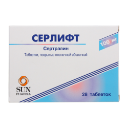 Серлифт таблетки покрыт.плен.об. 100 мг 28 шт Серлифт таблетки покрыт.плен.об. 100 мг 28 шт