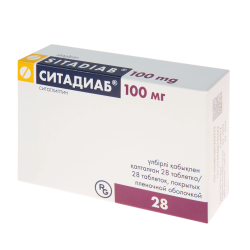 Ситадиаб таблетки покрыт.плен.об. 100 мг 28 шт
