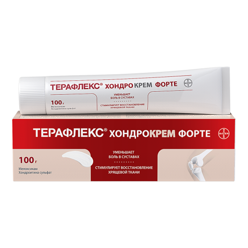 Терафлекс Хондрокрем Форте крем для наружного применения 1%+5% 100 г 1 шт Терафлекс Хондрокрем Форте крем для наружного применения 1%+5% 100 г 1 шт