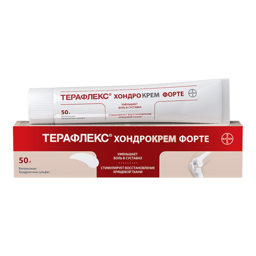 Терафлекс Хондрокрем Форте крем для наружного применения 1%+5% 50 г 1 шт Терафлекс Хондрокрем Форте крем для наружного применения 1%+5% 50 г 1 шт