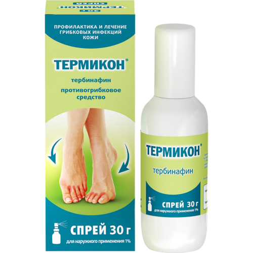 Термикон спрей для наружного применения 1 % 30 г 1 шт Термикон спрей для наружного применения 1 % 30 г 1 шт