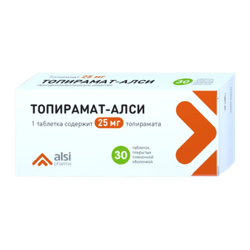 Топирамат-АЛСИ таблетки покрыт.плен.об. 25 мг 30 шт