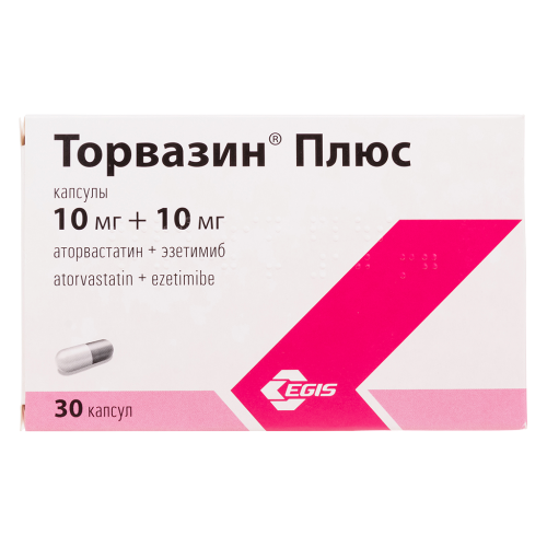 Торвазин Плюс капсулы 10 мг+10 мг 30 шт Торвазин Плюс капсулы 10 мг+10 мг 30 шт