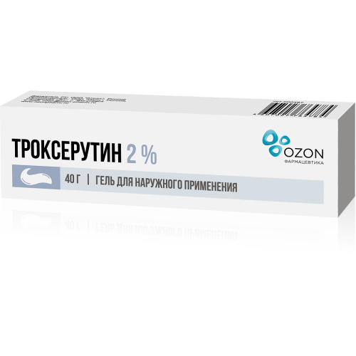 Троксерутин гель для наружного применения 2 % 40 г 1 шт Троксерутин гель для наружного применения 2 % 40 г 1 шт