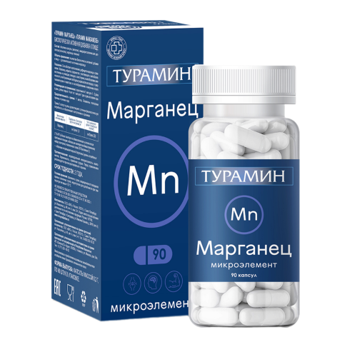 Турамин Марганец капсулы массой 0,2 г 90 шт Турамин Марганец капсулы массой 0,2 г 90 шт
