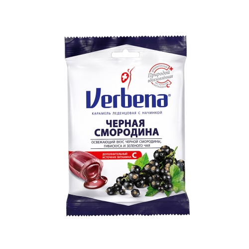 Вербена Черная смородина леденцы 60 г 1 шт Вербена Черная смородина леденцы 60 г 1 шт