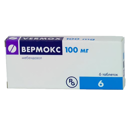 Вермокс таблетки 100 мг 6 шт Вермокс таблетки 100 мг 6 шт