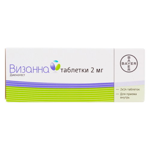 Визанна таблетки 2 мг 28 шт Визанна таблетки 2 мг 28 шт