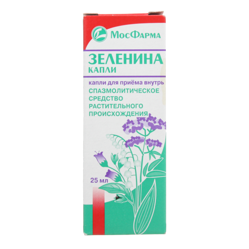 Зеленина капли капли для приема внутрь 25 мл 1 шт Зеленина капли капли для приема внутрь 25 мл 1 шт