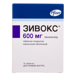 Зивокс таблетки покрыт.плен.об. 600 мг 10 шт Зивокс таблетки покрыт.плен.об. 600 мг 10 шт