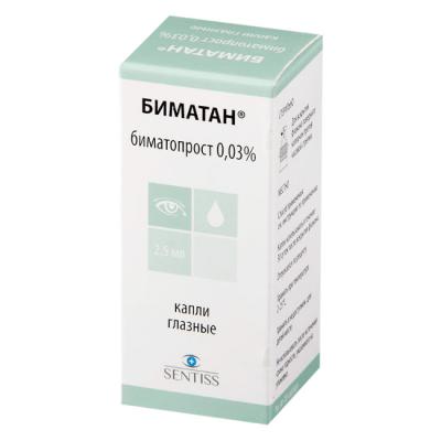 Биматан капли глазные 0,03 % 2,5 мл фл 1 шт