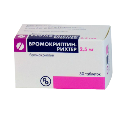 Бромокриптин-Рихтер таблетки 2,5 мг 30 шт