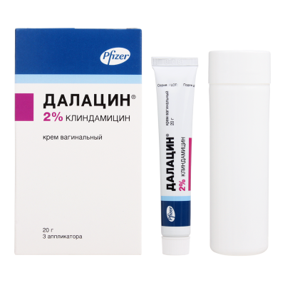 Далацин крем вагинальный 2 % 20 г +3 аппликатора 1 уп