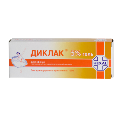Диклак гель для наружного применения 5 % 100 г 1 шт
