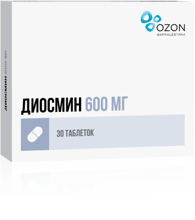 Диосмин таблетки покрыт.плен.об. 600 мг 30 шт