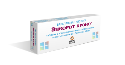 Энкорат хроно таблетки с пролонг высвобождением покрыт.плен.об. 300 мг 30 шт