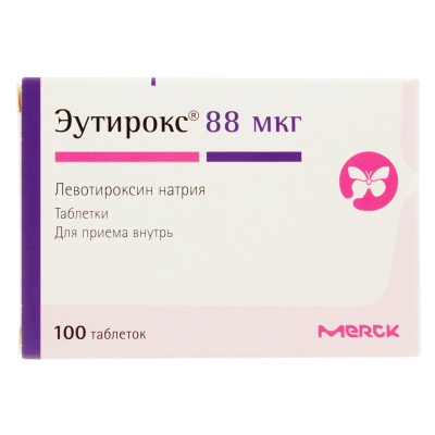 Эутирокс таблетки 88 мкг 100 шт