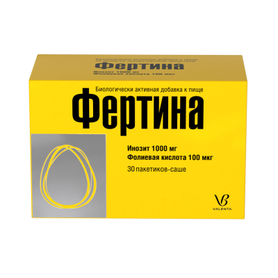 Фертина Инозит 1000 мг Фолиевая кислота 100 мкг пакетики-саше массой 3 г 30 шт